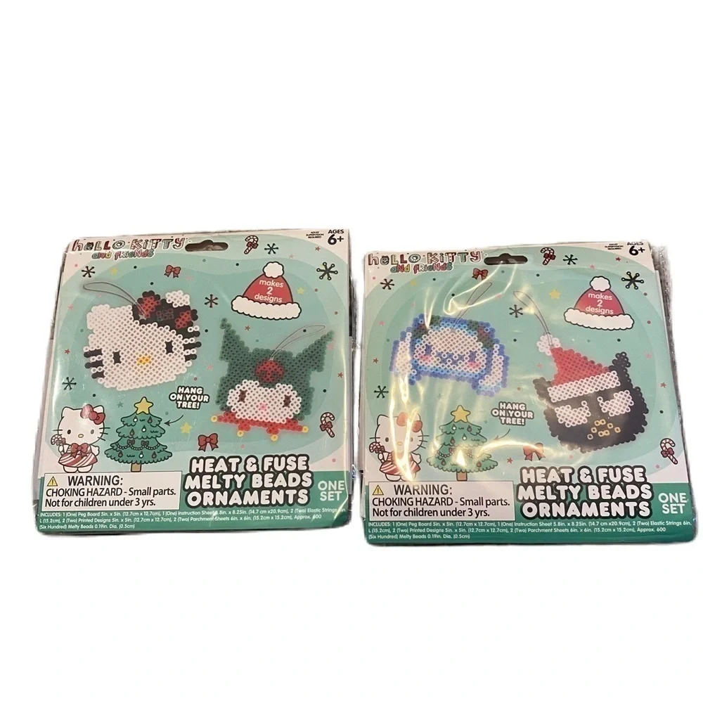 Hello Kitty Parlor Melt Bead Craft Set Kit Bundle Christmas NEW Cinnamoroll